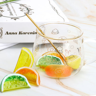 10Pcs Artificial Lemon Slices Simulation Fake Lemon Blocks Decorative Fake Fruit Model for Party Kitchen Decoration Kid Cognitive Toys