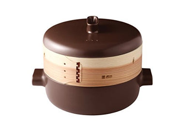 Steamer Set - Extra Large Set (Ceramic Steamer Pot and Lid + Cedar Wood Basket)