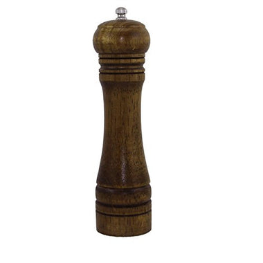 Salt and Pepper Oak wood Mill , Solid Wood with Strong Adjustable Ceramic Grinder 8 Inch(1 Piece)