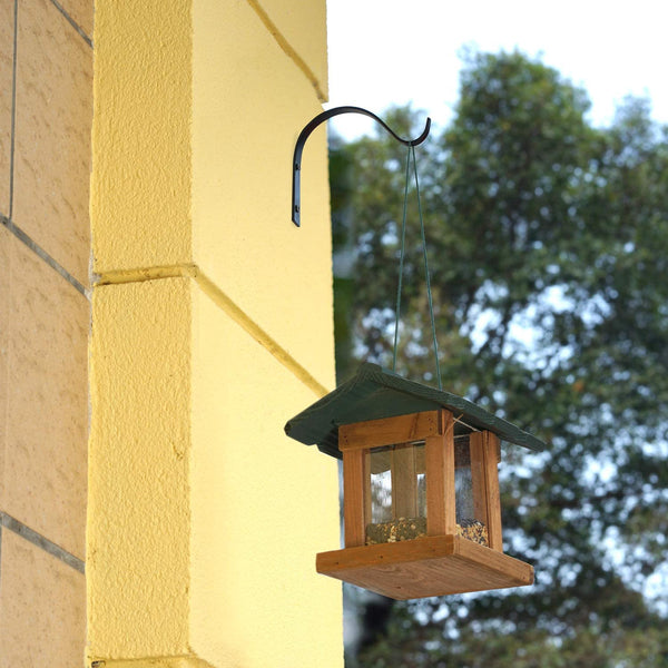 Gustave Iron Wall Hooks Plant Hanger Bracket, Decorative Metal Plant Hooks for Hanging Planter, Flower Basket, Bird Feeders, Lanterns, Wind Chimes, Outdoor Rustic Home Decor, 2 Pack