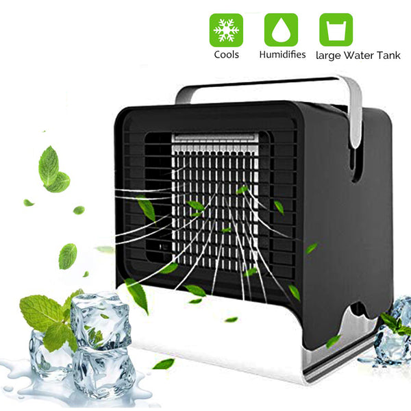 Portable Air Conditioner Fan, Mini Desktop Fans Quiet Misting Evaporative Air Cooling Mist Humidifier for Office Dorm Nightstand Home