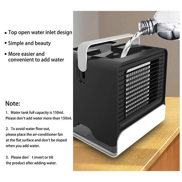 Portable Air Conditioner Fan, Mini Desktop Fans Quiet Misting Evaporative Air Cooling Mist Humidifier for Office Dorm Nightstand Home