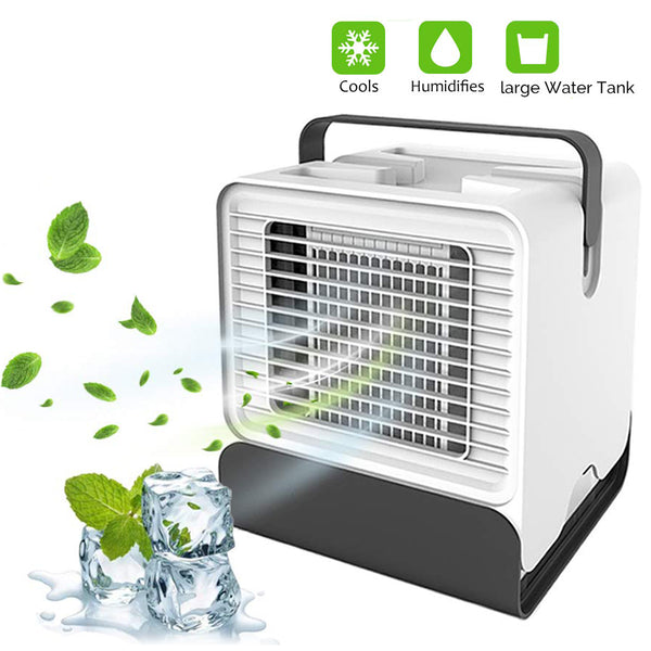 Portable Air Conditioner Fan, Mini Desktop Fans Quiet Misting Evaporative Air Cooling Mist Humidifier for Office Dorm Nightstand Home