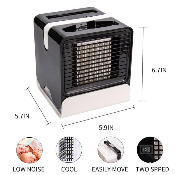 Portable Air Conditioner Fan, Mini Desktop Fans Quiet Misting Evaporative Air Cooling Mist Humidifier for Office Dorm Nightstand Home