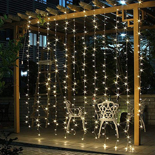 300 LED String Lights 9.8 x 9.8Ft Window Curtain Lights For Home Party Chritmas Bedroom Indoor Outdoor Decor