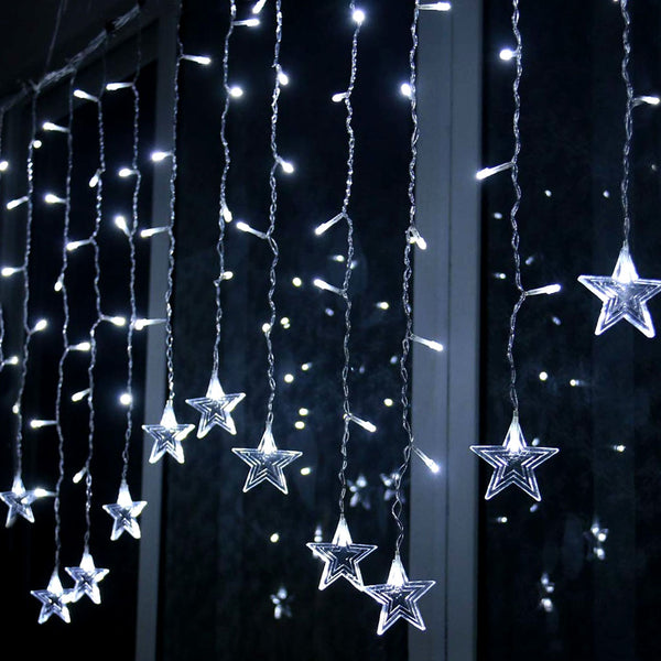 96 LED Star String Lights 11.5Ft Plug in Waterproof Fairy Lights Extendable For Indoor Outdoor Wedding Party Home Christmas Holiday Decoration