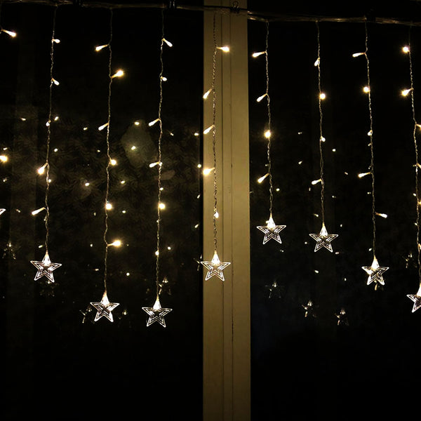 96 LED Star String Lights 11.5Ft Plug in Waterproof Fairy Lights Extendable For Indoor Outdoor Wedding Party Home Christmas Holiday Decoration