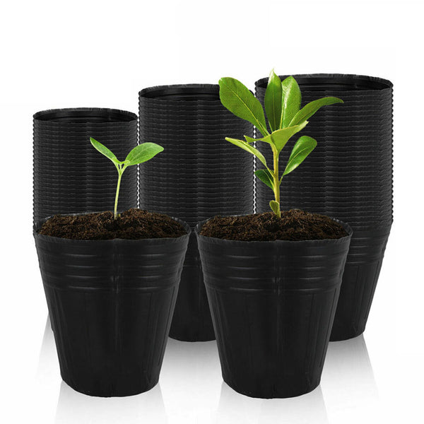 100 Packs Small Plastic Plant Nursery Pots Seed Starting Pot Flower Plant Container for Succulents Seedlings, Cuttings, Transplanting
