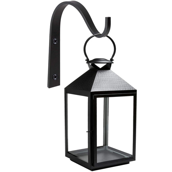 Gustave Iron Wall Hooks Plant Hanger Bracket, Decorative Metal Plant Hooks for Hanging Planter, Flower Basket, Bird Feeders, Lanterns, Wind Chimes, Outdoor Rustic Home Decor, 2 Pack