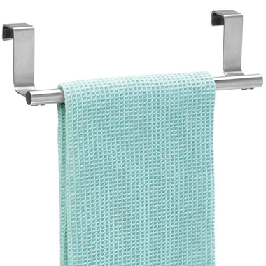 Stainless Steel Over Door Towel Hanger Rack Bar Holders for Universal Fit on Cabinet Cupboard Doors (14 inch)