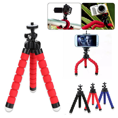 Universal Octopus Stand Tripod Mount Holder With Phone Clip Fr Cell Phone Camera