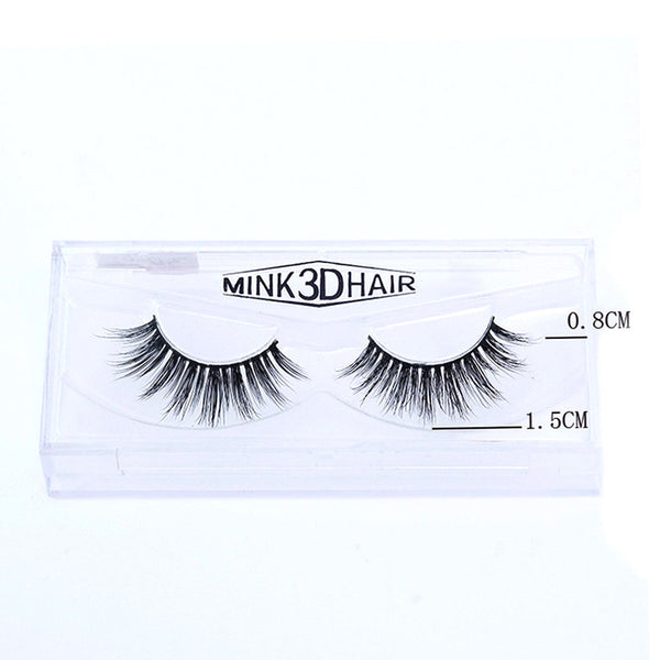 100% Luxurious real 3D Mink False Eyelashes Cross Natural Long Eye Lashes Makeup
