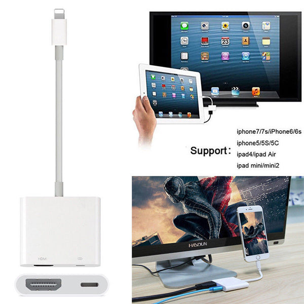 Lightning Digital AV Adapter to HDMI Port For Apple iPad iPhone 6 7 7S MD826AM/A