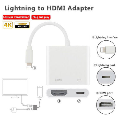 Lightning Digital AV Adapter to HDMI Port For Apple iPad iPhone 6 7 7S MD826AM/A