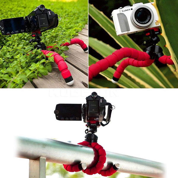 Universal Octopus Stand Tripod Mount Holder With Phone Clip Fr Cell Phone Camera