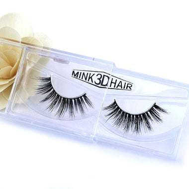 100% Luxurious real 3D Mink False Eyelashes Cross Natural Long Eye Lashes Makeup