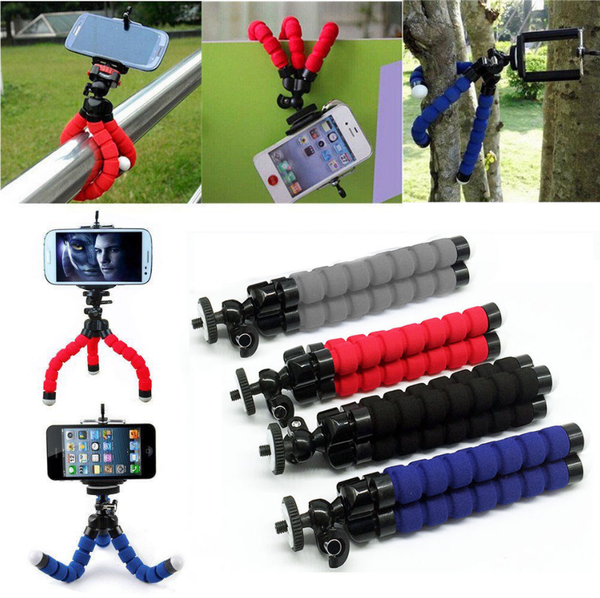 Universal Octopus Stand Tripod Mount Holder With Phone Clip Fr Cell Phone Camera